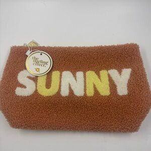 The Darling Effect Sunny Teddy Pouch NWT Zipper Pouch • Size: 10" X3.5" X 6"